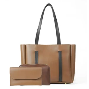 3 in 1 Auna Tote Bag For Women-Mustrad Brown