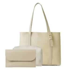 3 in 1 Envy Tote Bag For Women-Beige