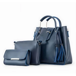 Aura 3-in-1 Tote Set – Elegant Handbag Combo for Women-Blue